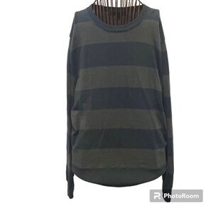 Banana Republic blue Striped Extra Fine Merino wool sweater